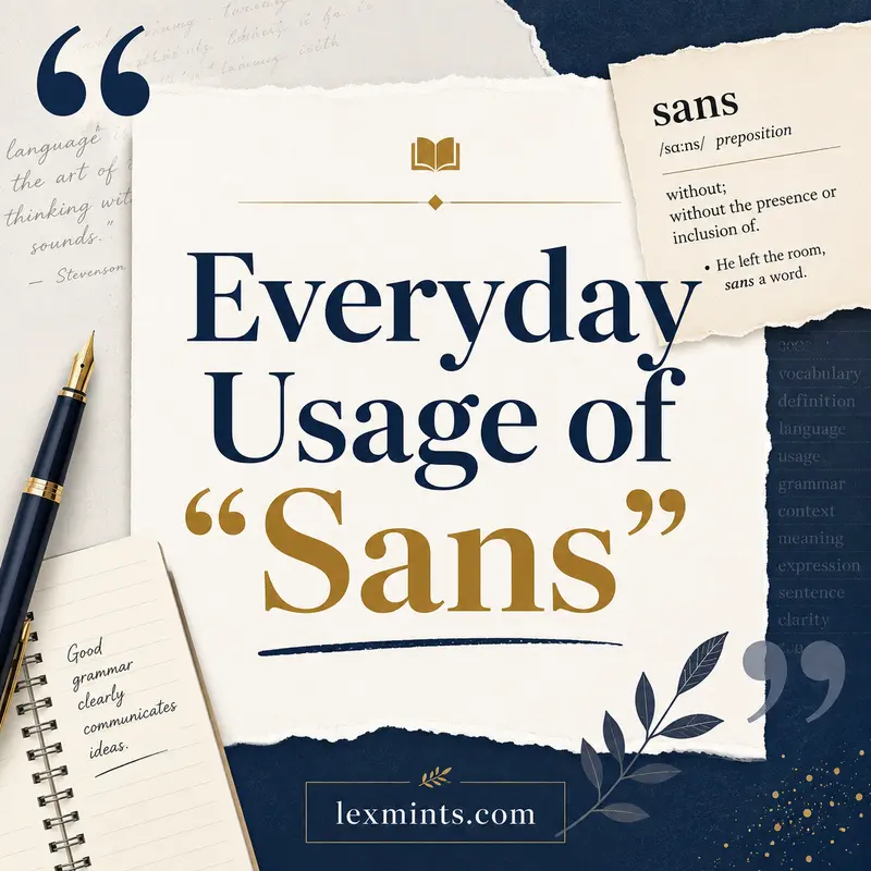 Everyday Usage of “Sans”