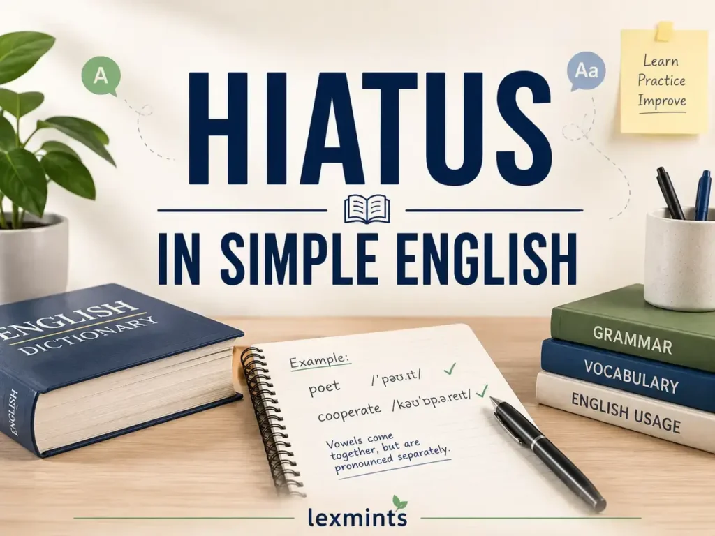 HIATUS IN SIMPLE ENGLISH