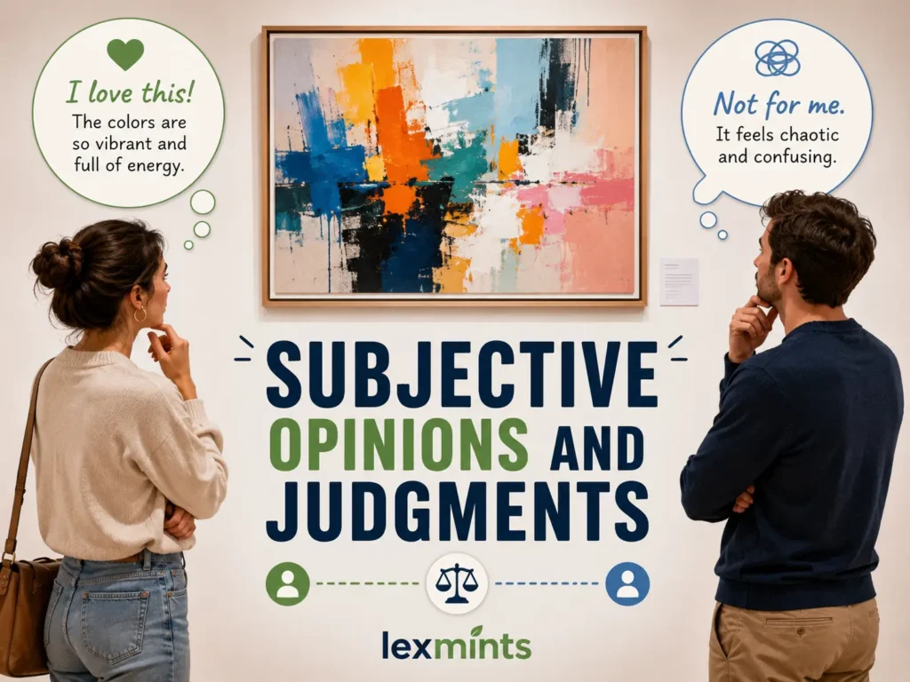 SUBJECTIVE OPINIONS AND JUDGMENTS