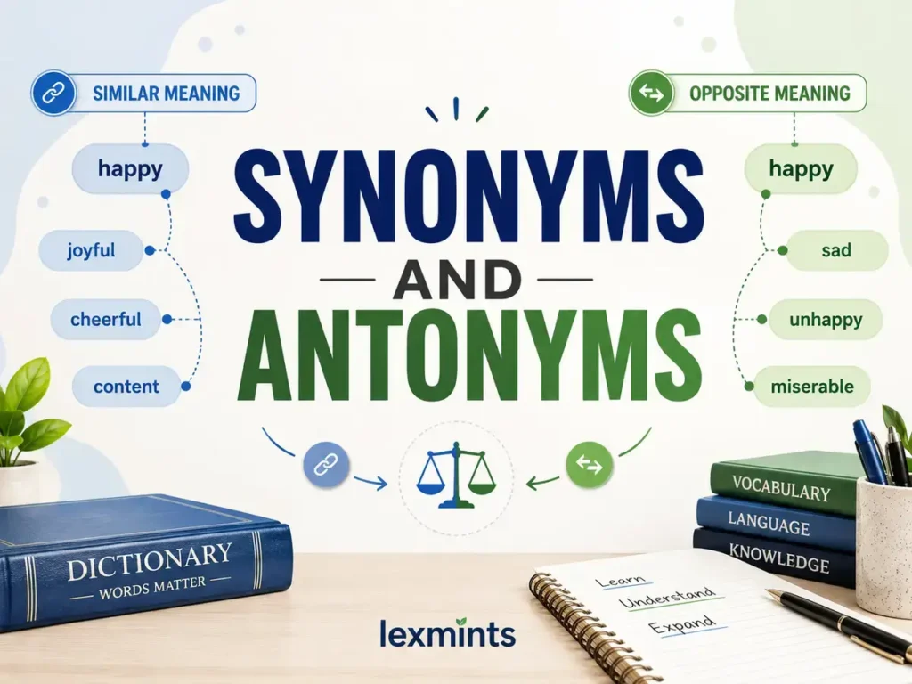 SYNONYMS AND ANTONYMS