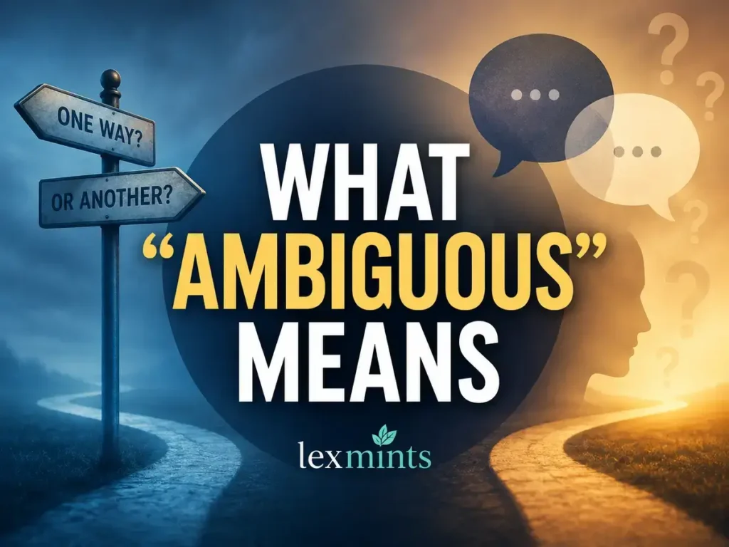 WHAT “AMBIGUOUS” MEANS