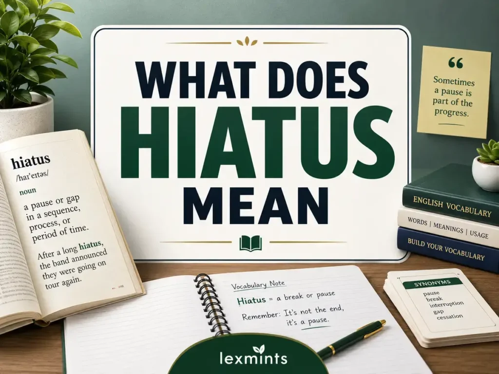 WHAT DOES HIATUS MEAN