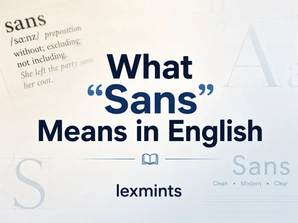 What “Sans” Means in English