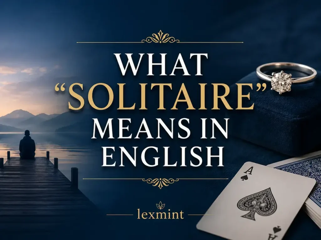 WHAT “SOLITAIRE” MEANS IN ENGLISH