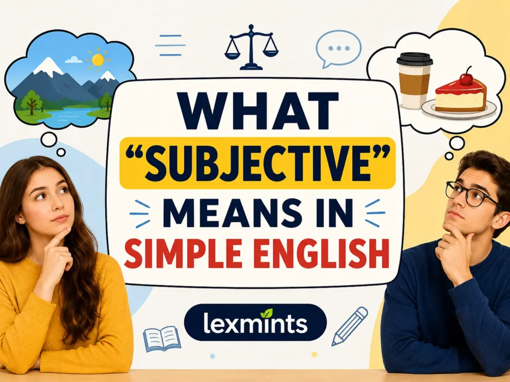 WHAT “SUBJECTIVE” MEANS IN SIMPLE ENGLISH