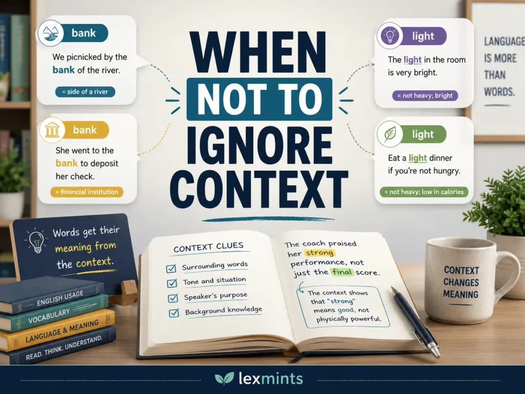WHEN NOT TO IGNORE CONTEXT