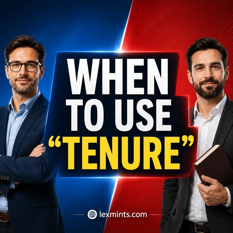 WHEN TO USE “TENURE”