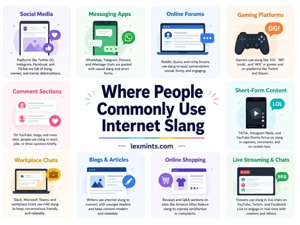 Where People Commonly Use Internet Slang