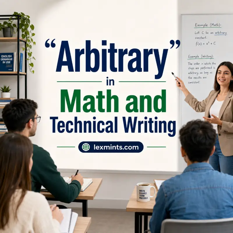 “Arbitrary” in Math and Technical Writing