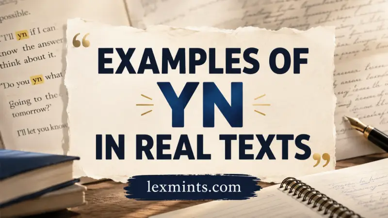 EXAMPLES OF YN IN REAL TEXTS