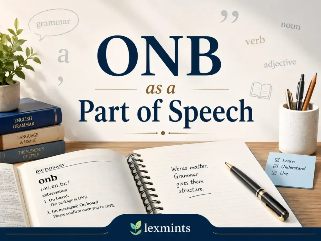 ONB as a Part of Speech