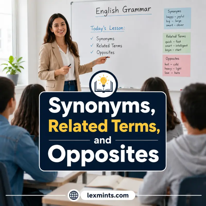Synonyms, Related Terms, and Opposites
