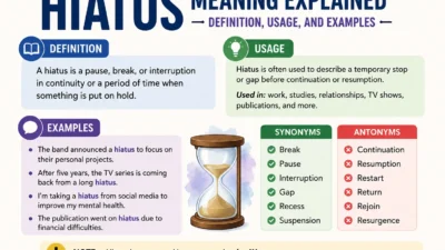 Hiatus Meaning Explained: Definition, Usage, and Examples