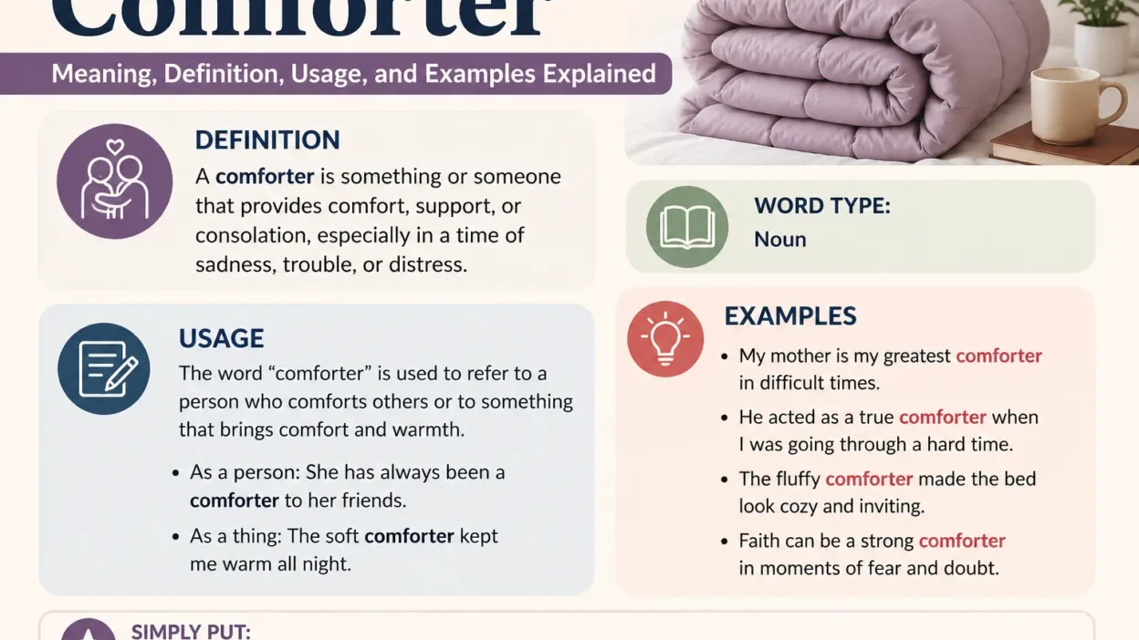 Comforter Meaning: Definition, Usage, and Examples Explained