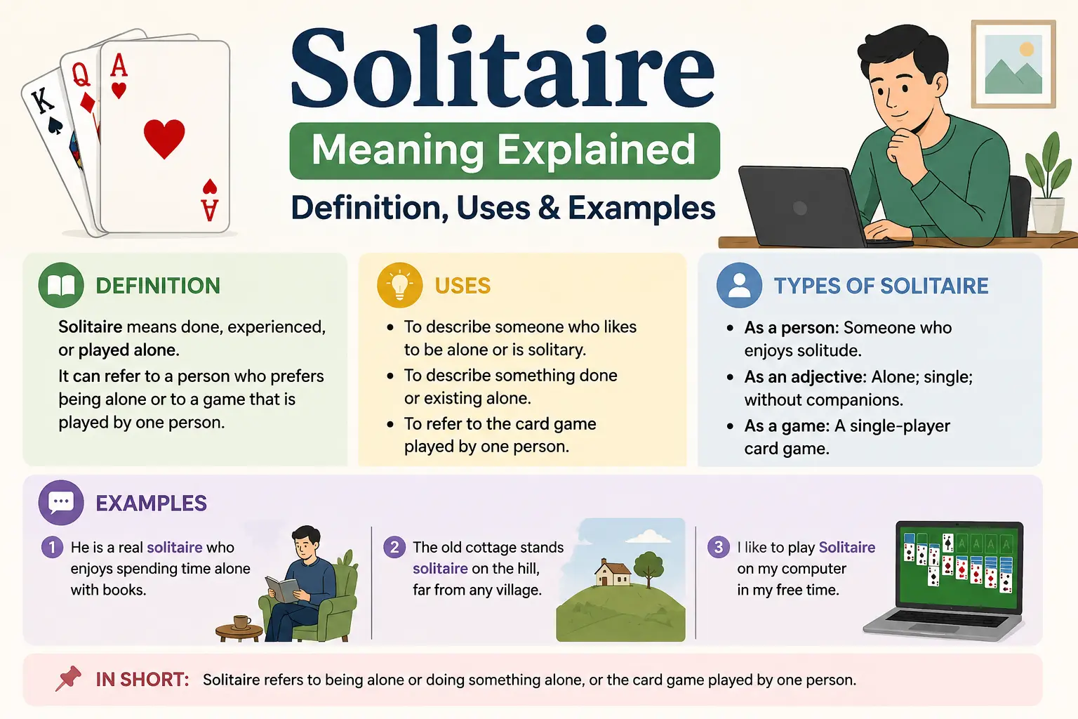 Solitaire Def Solitaire Meaning Explained: Definition, Uses & Examples
