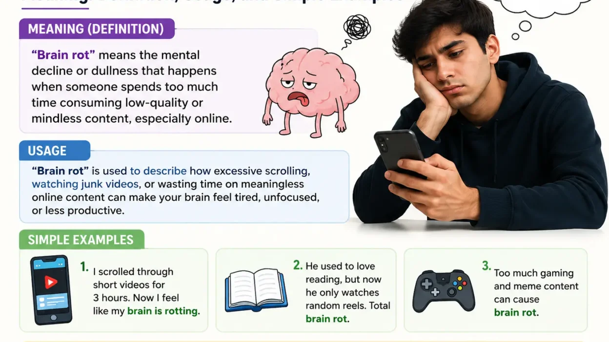 Brain Rot Meaning: Definition, Usage, and Simple Examples