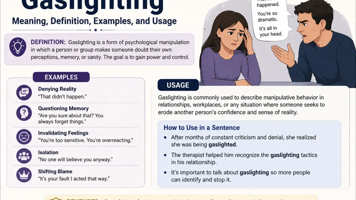 Gaslighting Meaning: Definition, Examples, and Usage